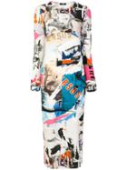Versus Printed Maxi Jersey Dress - Multicolour