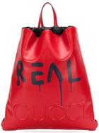 Gucci Guccighost Drawstring Backpack - Red