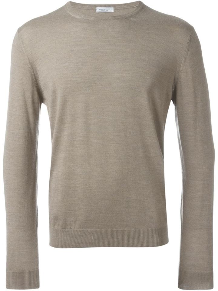 Fashion Clinic Crew Neck Jumper, Men's, Size: 48, Nude/neutrals, Merino