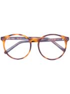 Chloe Eyewear - Round Frame Glasses - Women - Acetate - 54, Brown, Acetate