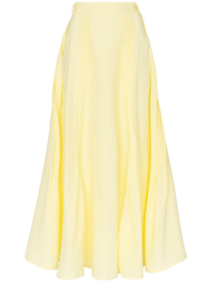 N Duo It's Always Sunny Cotton-blend Maxi Skirt - Yellow