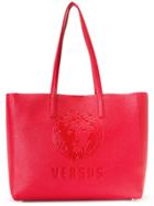 Versus Large Embossed Logo Tote - Red