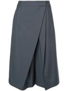 Jil Sander Front Pleat Cropped Trousers - Grey