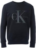 Calvin Klein Jeans Logo Print Sweatshirt, Men's, Size: Medium, Black, Cotton/polyester