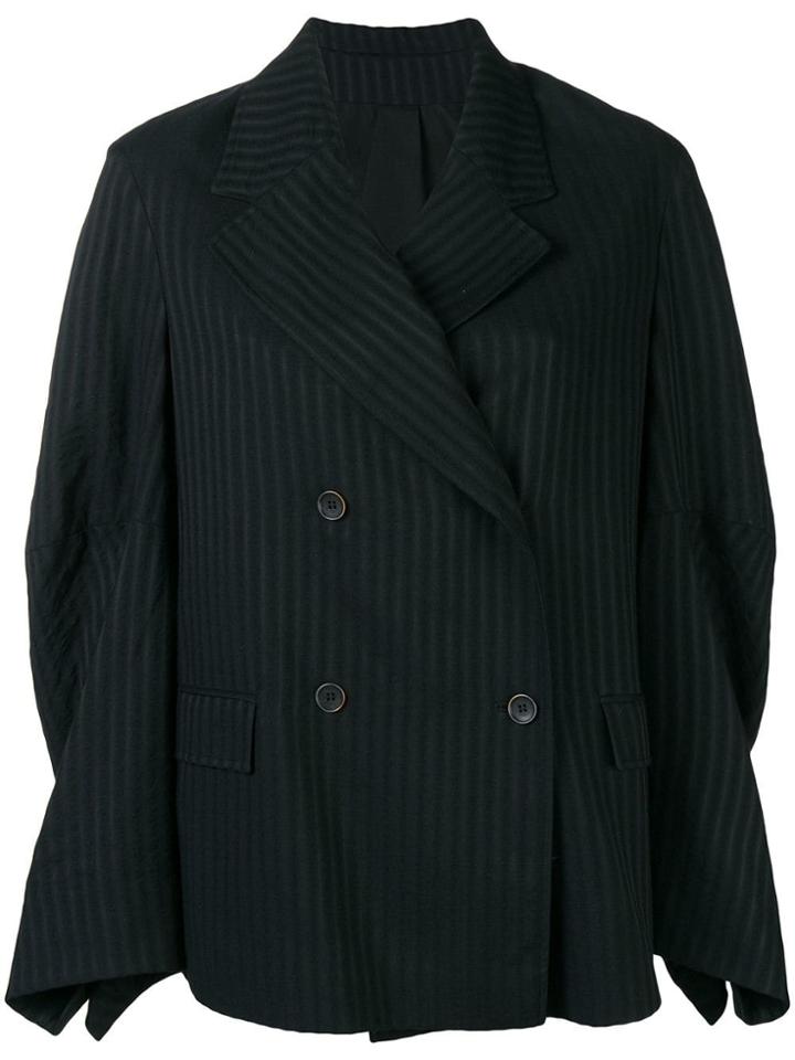 Nehera Double-breasted Striped Jacket - Black