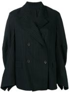 Nehera Double-breasted Striped Jacket - Black