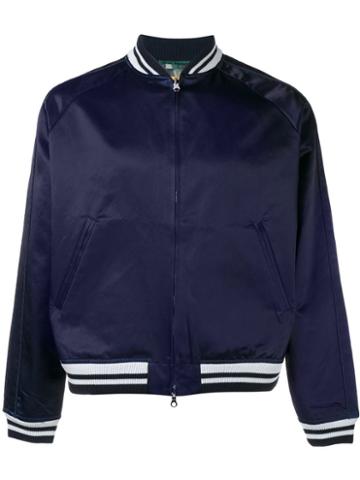 Sophnet. Reversible Bomber Jacket, Men's, Size: Medium, Blue, Cotton/acrylic/polyester/wool