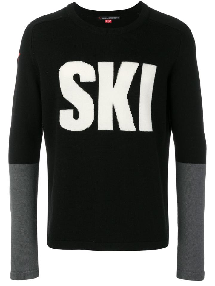 Perfect Moment Ski Colour Block Jumper - Black