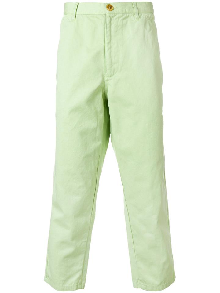 Comme Des Garçons Shirt Cropped Chinos - Green