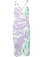 Emilio Pucci Embellished La Villa Print Dress - White