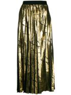 Versace Collection Metallic Pleated Skirt