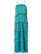 Zac Zac Posen Bay Pleated Tiered Gown - Green