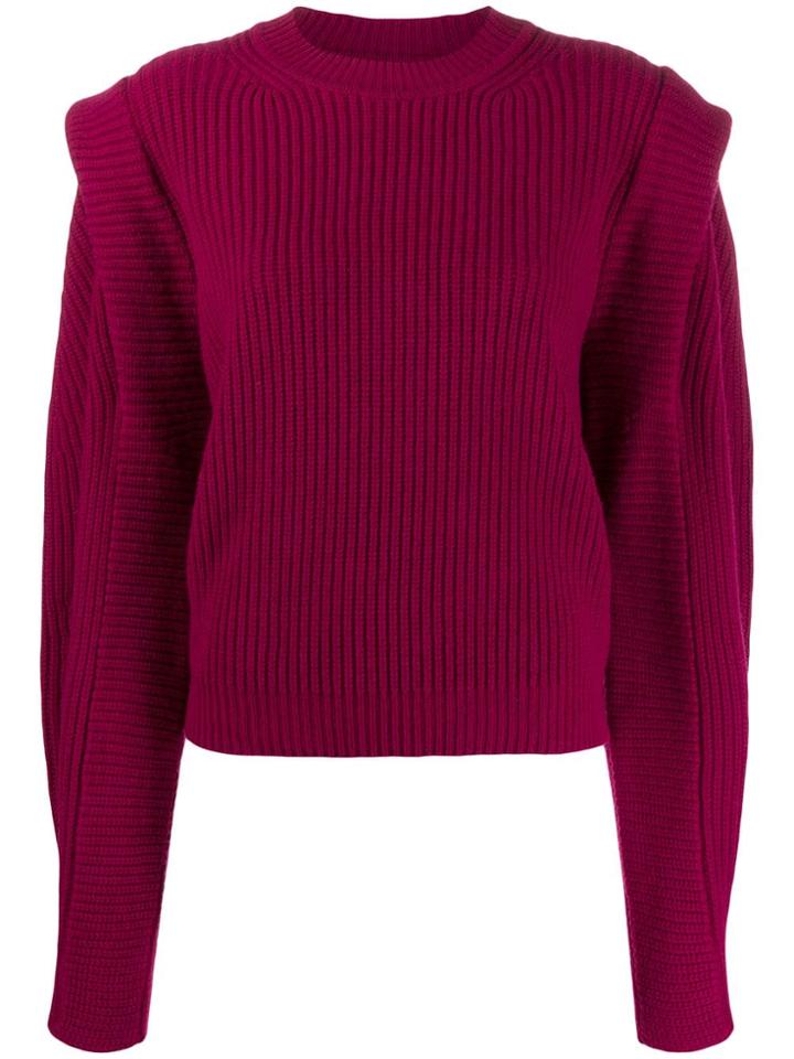 Isabel Marant Shoulder-panel Ribbed Jumper - Pink