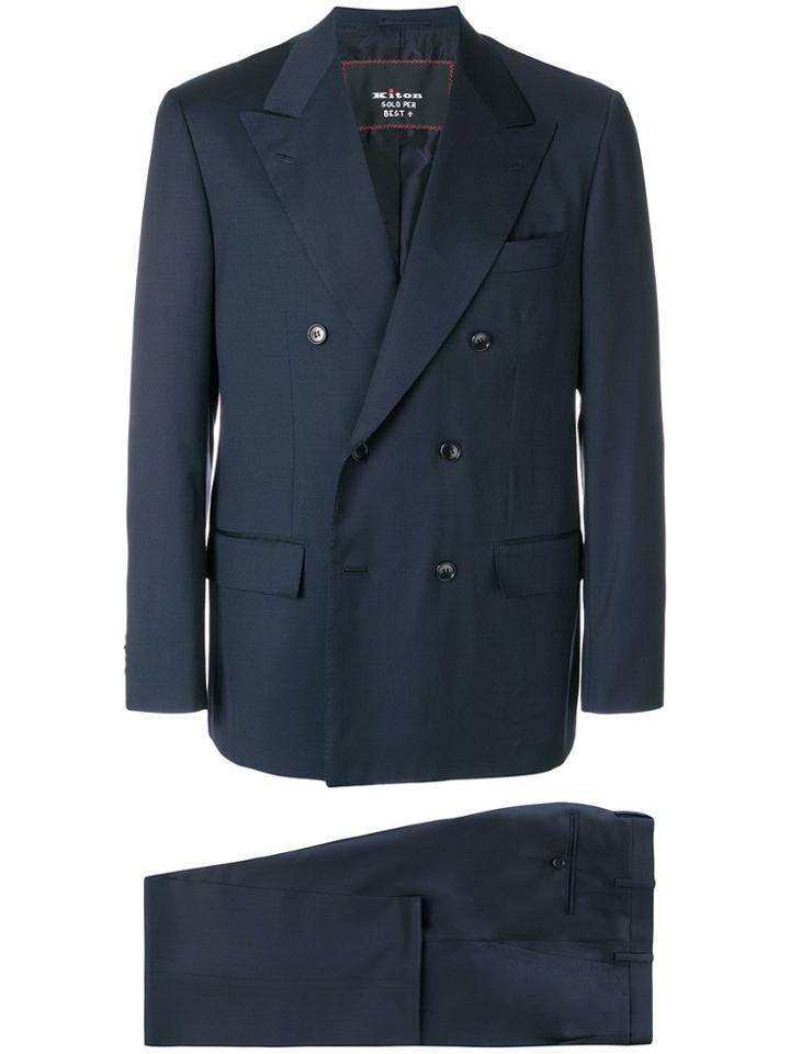 Kiton Double Breasted Suit - Blue
