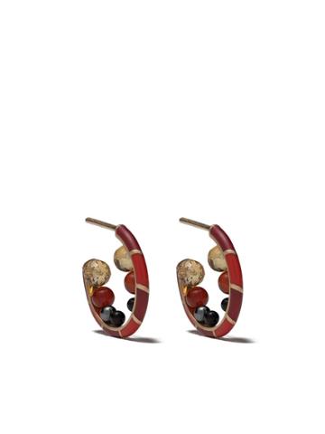 Alice Cicolini 14kt Yellow Gold Candy Kimono Nibble Hoops - Purple &