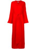 Layeur Wrap-around Long Dress - Red