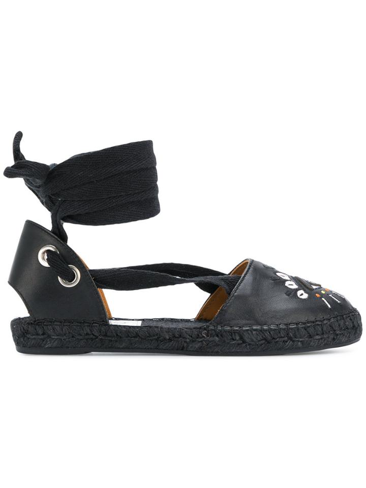 Kenzo Maya Lace-up Espadrilles - Black