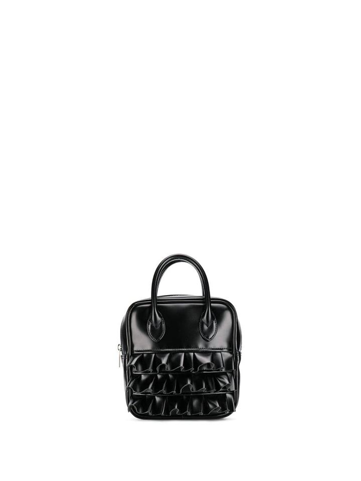 Comme Des Garçons Girl Small Ruffled Tote Bag - Black