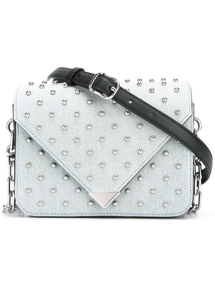 Alexander Wang Prisma Crossbody Bag, Women's, Blue, Calf Leather/cotton/brass