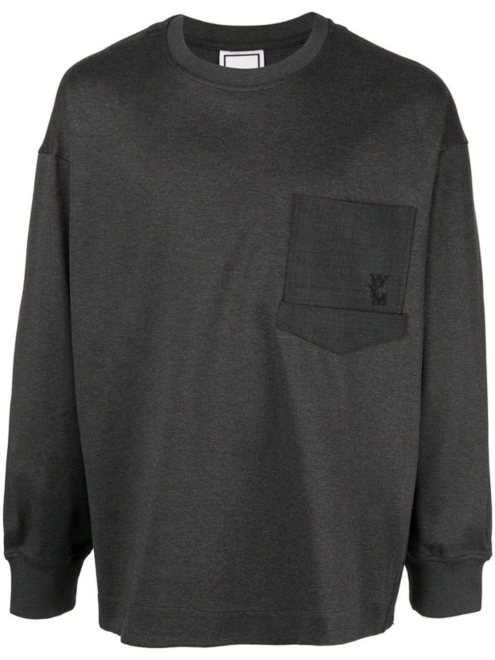 Wooyoungmi Oversized Pocket Sweatshirt - Grey
