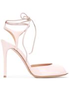Gianvito Rossi Lace Up Sandals - Pink & Purple