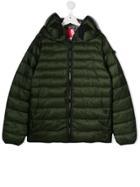 Ai Riders On The Storm Teen Technical Check Padded Jacket - Green