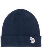 Ps Paul Smith Ribbed Knit Beanie - Blue