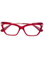 Dolce & Gabbana Eyewear Cat Eye Glasses - Red