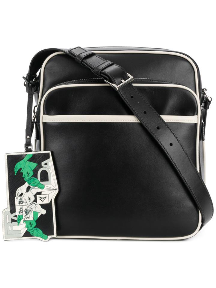 Prada Zipped Messenger Bag - Black