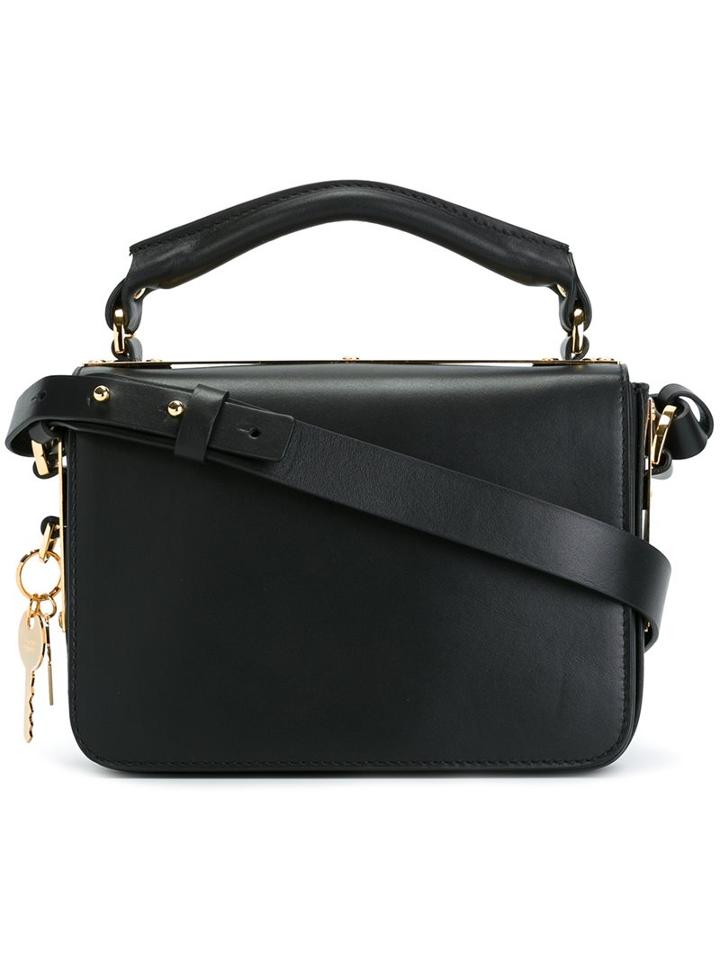 Sophie Hulme Heart Key Plaque Tote, Women's, Black