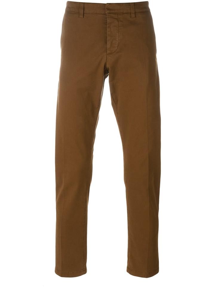 Ami Alexandre Mattiussi Classic Chinos, Men's, Size: 36, Brown, Cotton/spandex/elastane