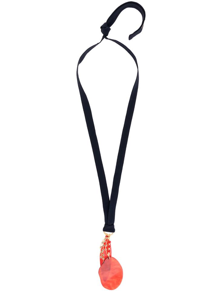 Marni Ribbon Pendant Necklace - Red