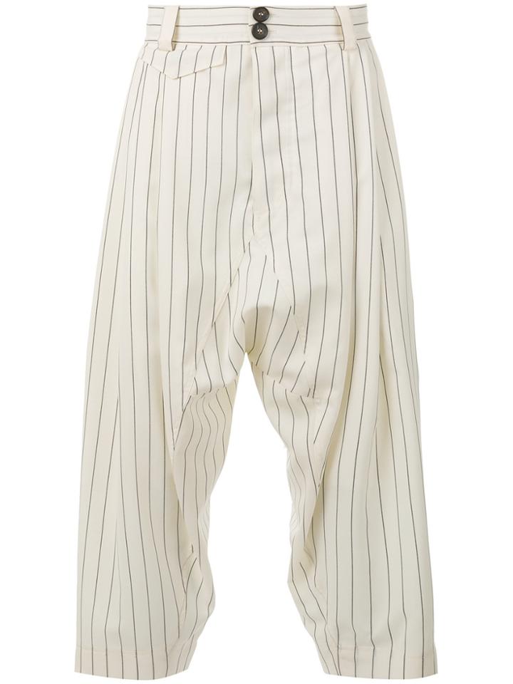 Vivienne Westwood Cropped Drop-crotch Trousers - White