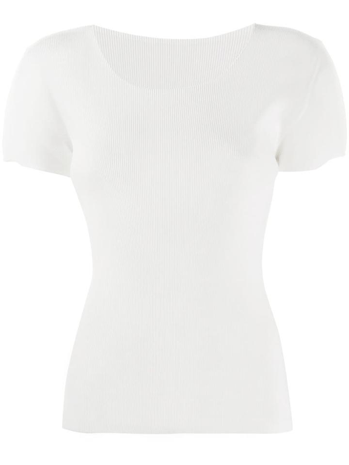 Pleats Please Issey Miyake Short-sleeve Pleated Top - White
