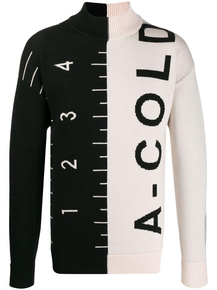 A-cold-wall* Turtleneck Colour-block Jumper - Neutrals