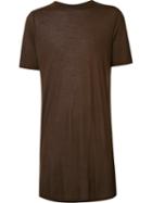 Rick Owens Classic Long T-shirt, Men's, Size: Small, Brown, Silk/viscose