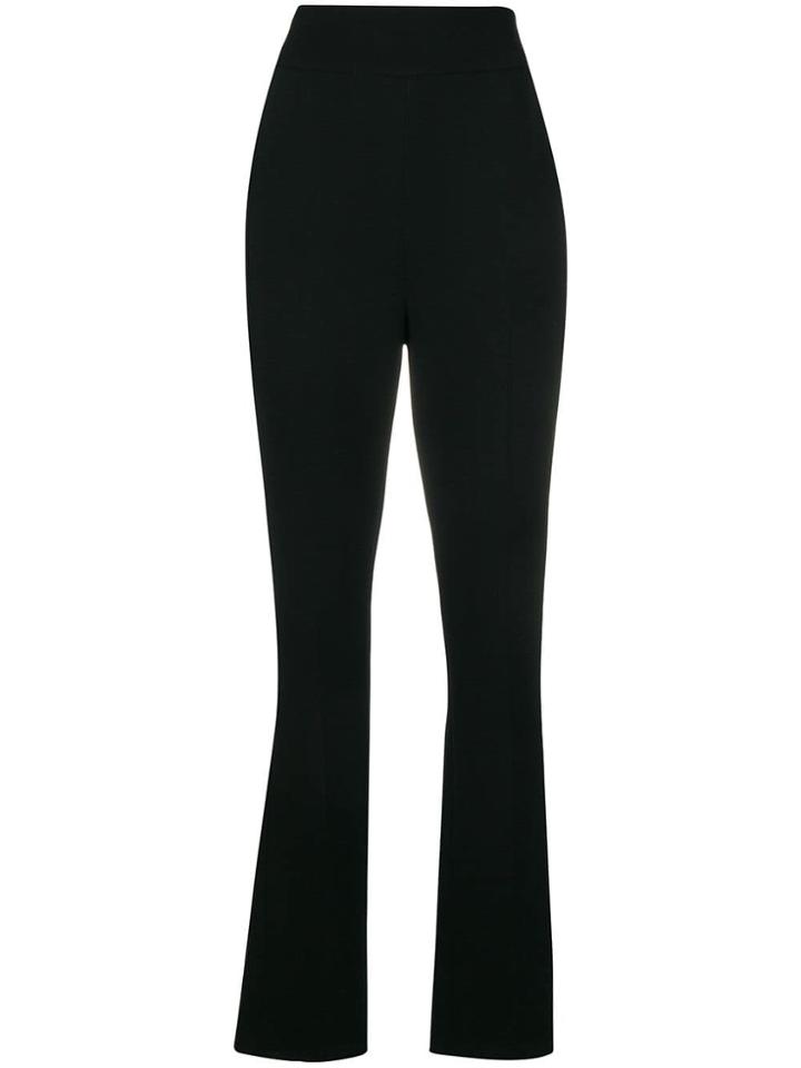David Koma High Waisted Slim-fit Trousers - Black