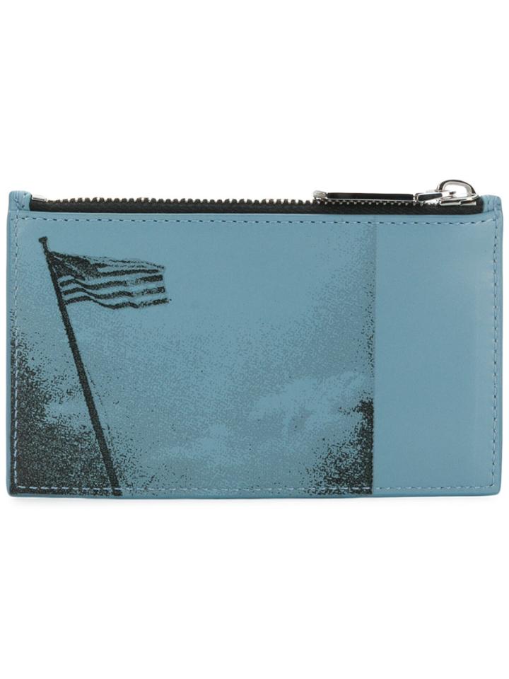 Calvin Klein 205w39nyc American Flag Print Wallet - Blue