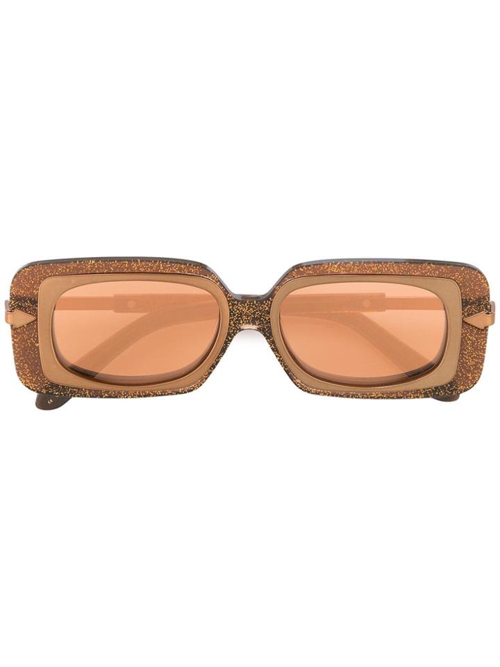 Karen Walker Mr Binnacle Tobacco Glitter Sunglasses - Brown