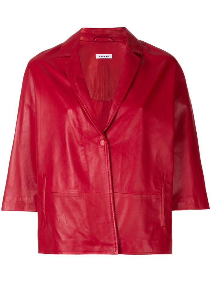 P.a.r.o.s.h. Short-sleeve Fitted Blazer - Red