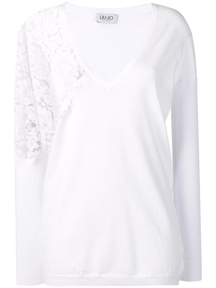 Liu Jo Side Lace Detail Jumper - White