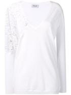 Liu Jo Side Lace Detail Jumper - White