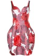 Paule Ka Open-back Floral Dress - Red