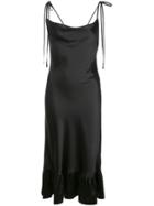 Cynthia Rowley Lydia Charmeuse Slip Dress - Black