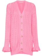 Marco De Vincenzo Cotton Knit Cardigan - Pink & Purple