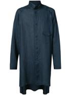 Yohji Yamamoto Long Shirt Jacket - Blue