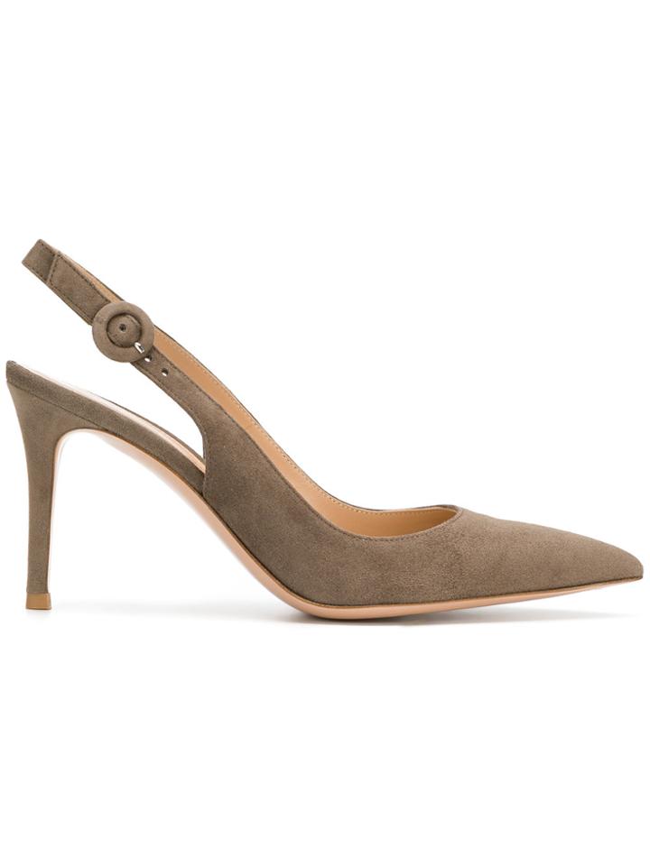 Gianvito Rossi Classic Slingback Pumps - Brown