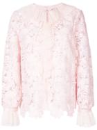 No21 - Lace Detail Blouse - Women - Silk/polyester - 40, Pink/purple, Silk/polyester