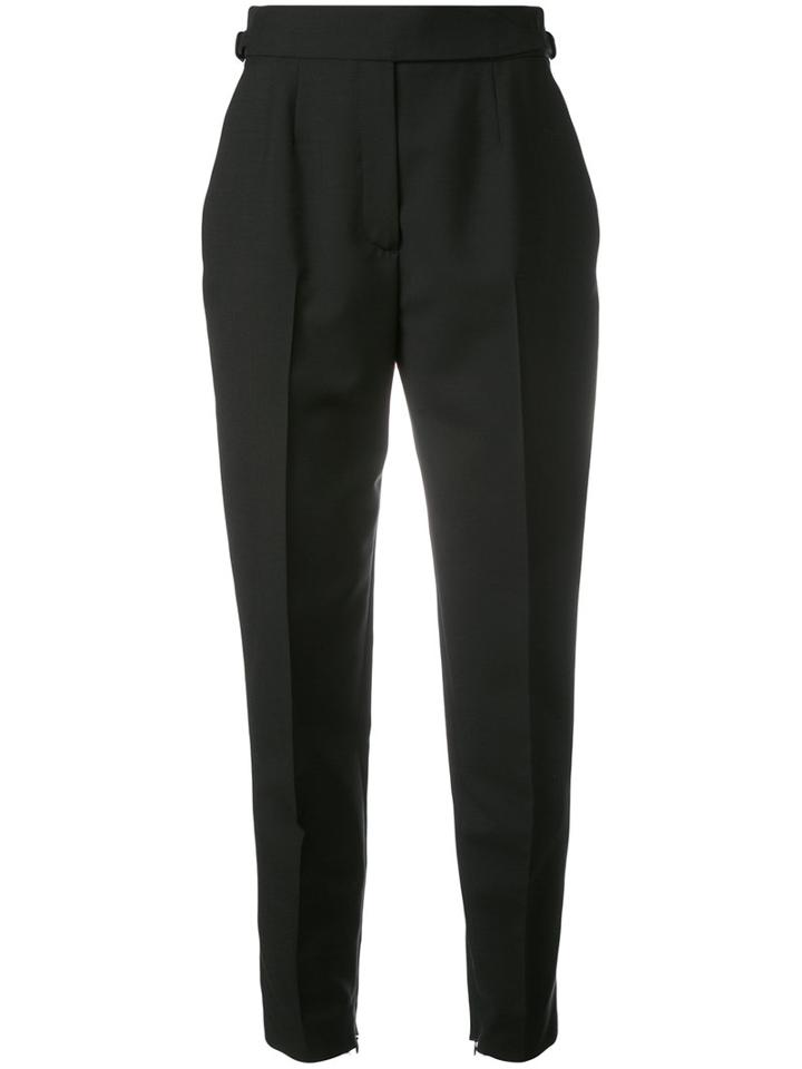 Prada Skinny Trousers, Women's, Size: 40, Black, Cupro/mohair/wool