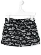 Philipp Plein Kids Logo Print Swim Shorts, Boy's, Size: 10 Yrs, Black